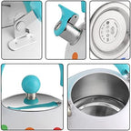 SHANGZHER Cute Polka Dots Tea Kettles Stovetop Stainless Steel Whistling Kettle Tea Pots for Stove Top 2.6 Quart / 2.5 Liter Blue - Image 2