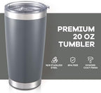 20 oz Tumbler with Lid Stainless Steel Insulated Tumblers Bulk Cups Mug - Image 2