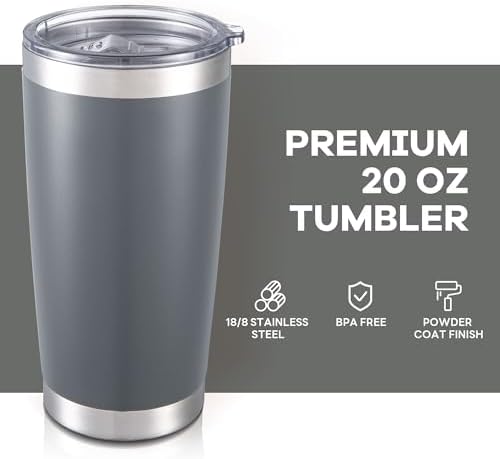 20 oz Tumbler with Lid Stainless Steel Insulated Tumblers Bulk Cups Mug - Image 2