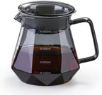 Glass Coffee Maker Carafe with V60 Dripper Server for Pour Over Coffee Brewing (400, Milliliters) by ADINTERNATIONAL