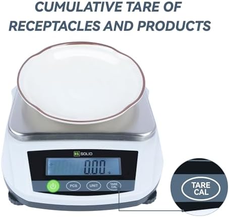 U.S. Solid Digital Lab Scale 5000g x 0.01g Precision Analytical Balance Kitchen Jewelry Scientific Weighing - LCD Display - Image 4