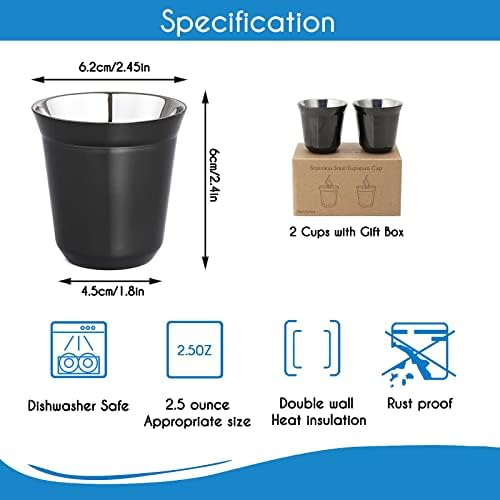 Easyworkz Porcelain French Press and Double Wall Insulated Metal Demitasse Cups - Image 7