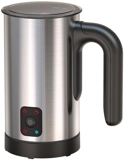 4 in 1 Milk frother Fully automatic milk heated cold/hot latte, chocolate protein powder, M3A (Size : (0.5L, Color : M3_UK) by ASMEIR