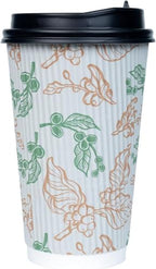Glad Disposable Coffee Cups with Lids, Coffee Flower, 16 Oz, 50 Count, 6-Pk - Image 6