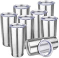 StarSpeed 8 Pack 20oz Stainless Steel Travel Coffee Tumbler,Silver by StarSpeed