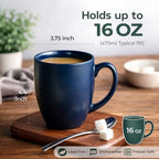 AmorArc 16 oz Coffee Mugs Set of 6, Large Ceramic Coffee Cups Set - Image 2