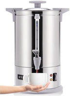 SYBO SR-CP-100B Commercial Grade Stainless Steel Percolate Coffee Maker Hot Water Urn for Catering, 100-Cup 16 L, Grey by Sybo