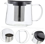 Alipis Glass Teapot with Removable Infuser Borosilicate Tea Kettle for Loose Leaf Brewing Ergonomic Handle for Home and Office Use - Image 4