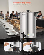 VEVOR Commercial Coffee Urn 60 Cups, 9.5 qt Hot Beverage Dispenser - Image 5