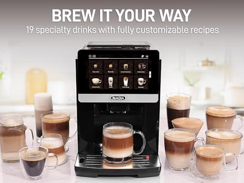Zulay Magia Super Automatic Espresso Maker Machine with Grinder - 19 Fully Customizable Coffee Options, Auto Cleaning, Milk Foam System - for Latte, Cappuccino- Prime - Silver (13.8x18x9.4) - Image 3