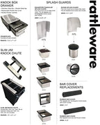 Rattleware Stainless Steel Open Bottom Knock Box Chute with Rubber Bar, 9in - Image 5