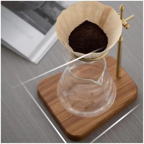 Pour Over Stand Coffee Station, Pour Dripper Height Adjustable Filter With Walnut Wooden Base - Image 5