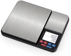 Partyreal Dual Platform Digital Kitchen Scale, High Precision Food Scale with Tare, Unit Conversion, Backlit Display, USB-C Rechargeable (Cable Included) + AAA Backup Black by Partyreal