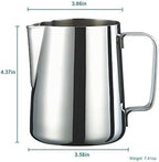 Milk Frothing Pitcher 20 oz, 600 ml Stainless Steel Coffee Tools Cup with Measurement Inside - Image 2
