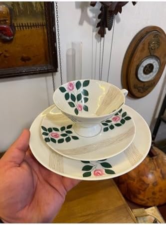 SODEF Antique Porcelain Coffee Cup and Saucer Set 3-Piece White Retro Style 63 ml Capacity for Single Serving refined Tableware for Espresso or Tea - White by Unknown