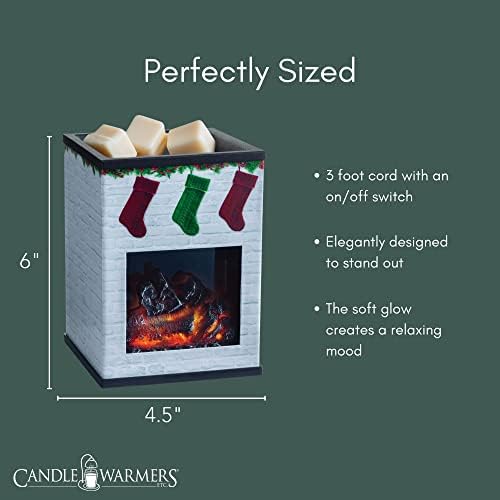 Candle Warmers ETC. Illumination Fragrance Warmer- Light-Up Warmer for Warming Scented Candle Wax Melts and Tarts or to Freshen Room, White Brick Holiday - Image 6