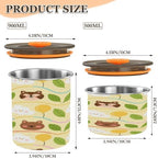 Cartoon Cute Brown Bear Designed Storage Containers Stainless Steel Storage Containers For Snacks Candy Stackable Push Button Dry Food Canisters - Image 3