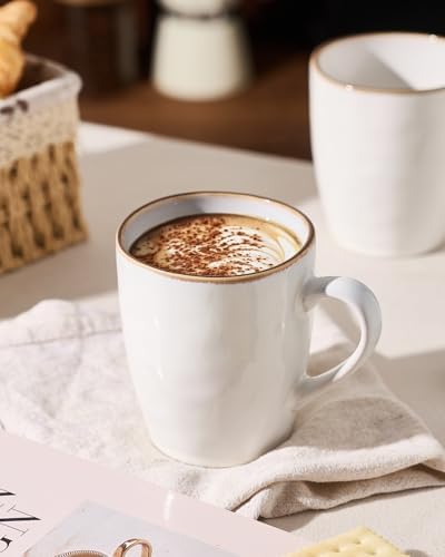 famiware Aurora Coffee Mugs, 14oz Mug Set of 4, Stoneware Cup with Handle - Image 6