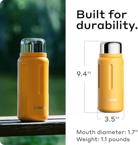 BOBBER 26 oz Stainless Steel Thermo Flask with Removable Tea Infuser – BPA-Free, Dishwasher Safe, Leak-Proof Vacuum Insulated Water Bottle – Keeps Drinks Hot for 28 Hours (Orange) - Image 6