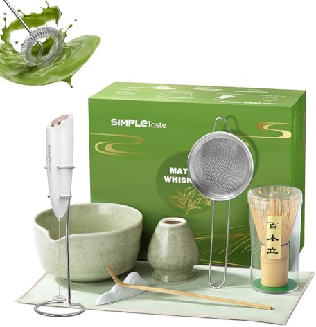 SIMPLETaste Milk Frother Handheld Battery Operated & Matcha Whisk Set by SIMPLETaste