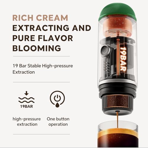 i Cafilas 2-in-1 Portable Espresso Maker For Nespresso Pod＆Ground,Green - Image 6