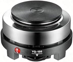 500W Mini Electric Hot Plate, 6-Level Temperature Control Single Burner, Portable Countertop Stove for Moka Pot Coffee Tea Soup Milk — Safety Indicator Light, Compact 4" Heating Surface, 110V by WOKYO