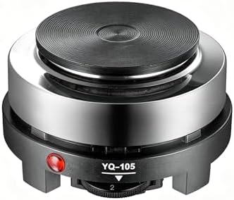 500W Mini Electric Hot Plate, 6-Level Temperature Control Single Burner, Portable Countertop Stove for Moka Pot Coffee Tea Soup Milk — Safety Indicator Light, Compact 4" Heating Surface, 110V by WOKYO