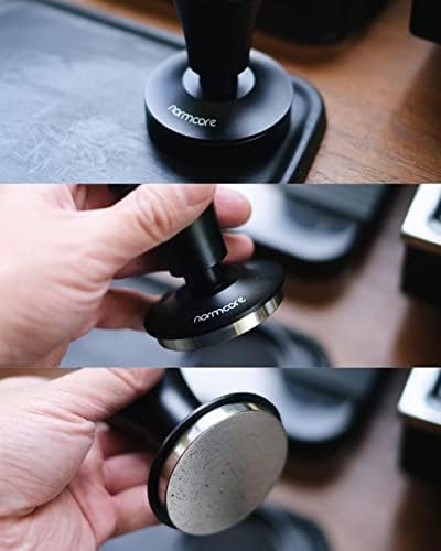 Normcore V4 Coffee Tamper 53.3mm - Spring-Loaded Tamper - Barista Espresso Tamper with 15lb / 25lb / 30lbs Replacement Springs - Anodized Aluminum Handle and Stand - Flat Base, Black (Pack of 2) - Image 3