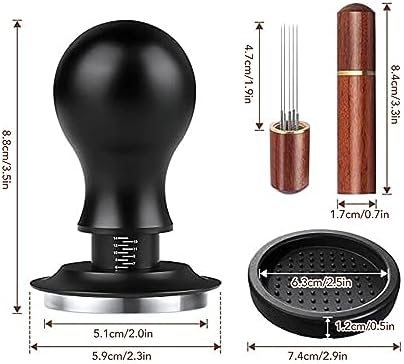 FLEXMAN Espresso Tamper And Stirrer Set, Spring Loaded Calibrated Coffee Tamper Stirrer Set, Tamper Distribution Tool For Coffee Shops, Kitchens, Hotels, Parties, Holidays - Image 5
