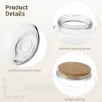 2 Pcs Glass Cookie Jars, 71 oz Wide Mouth Food Storage Canisters, Vacuum-sealed Cork Lids, Large Candy Jar for Kitchen Pantry, Marker and Labels Included, for Coffee, Tea, Flour, Beans - Image 3