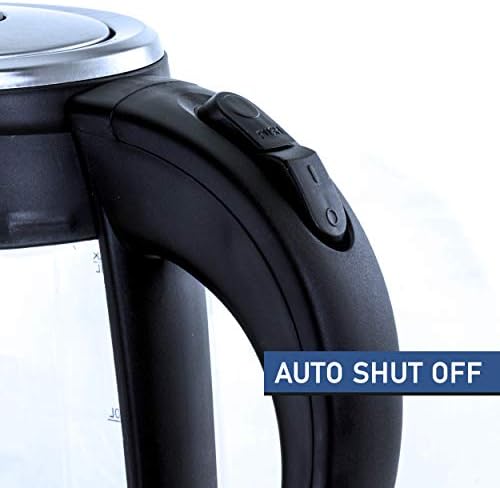 MegaChef 1.8Lt Stainless Steel body and Glass Electric Tea Kettle - Image 4