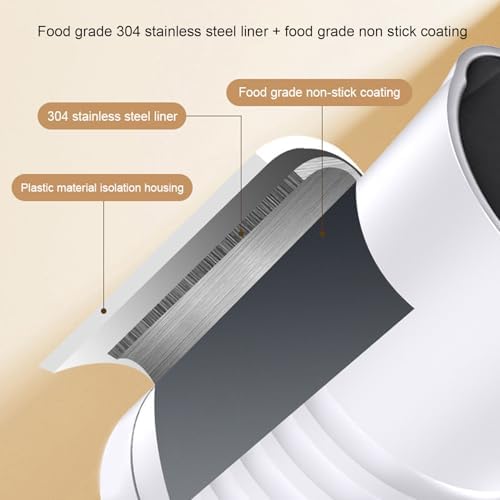 Semme 4 in 1 Electric Milk Frother, 304 Stainless Steel Auto Frother and Steamer with Silent Motor for Latte Cappuccino Hot Chocolate (US Plug 110V) - Image 6