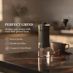 Manual Coffee Grinder with 40 Adjustable Settings, Ceramic Burr Mill, Hand Crank Coffee Bean Grinder, Portable French Press Grinder for Pour Over, Drip, Espresso, Lightweight 13.6 oz / 385 g - Image 2