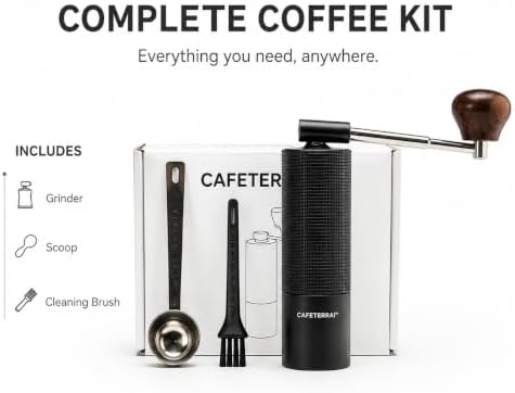 Manual Coffee Grinder – Foldable Stainless Steel Handle with Wooden Knob, 38mm Conical Burr, Adjustable Grind for Espresso to French Press, Portable Hand Grinder for Home & Travel - Image 2