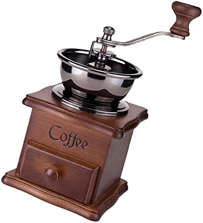 Vintage Style Hand Grinder Coffee Bean Portable Wooden Mill Tool Stainless Steel Roller for Grain Spices Kitchen Household - Image 2