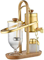 JITEM Cafetera Belgium Luxury Royal Family Balance Syphon Coffee Maker Siphon Brewer Elegant Design Retro Style with U handle Glass Siphon Pot for Coffee or Tea by Unknown