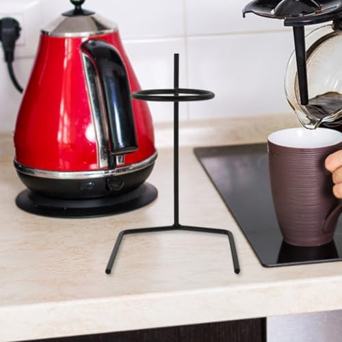 2 Pcs Metal Coffee Dripper Stand, Stainless Steel Black - Image 3