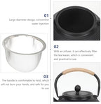 Ml Black Cast Iron Tetsubin Teapot with Infuser, Stovetop Ready - Image 3