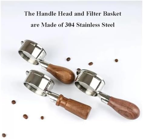54mm Bottomless Portafilter With Double Filter Basket,Compatible For Breville,820/840 / 875 879,Compatible For Solis,1170 1019 Espresso Coffee Machine(SET R) - Image 4