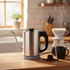 Electric Kettle Gooseneck Pour Over Kettle Water Boiler Tea Kettle Hot Water Pot With Controlled Spout And 304 Stainless Steel suitable for coffee making kitchens dorm rooms, Silver - Image 5