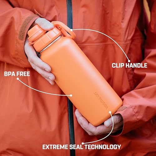 Vesmoon Vessence 32 Oz Stainless Steel Tea Infuser Bottle for Loose Leaf Tea, Water, Herbs, Fruits - Triple Layered Insulated, Leak Proof Bottle with Lid and Clip Handle - 24 Hours Hot/Cold - Image 4