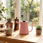 Gooseneck Kettle, Pink, 16oz, Stainless Steel Pour Over Coffee Maker - Image 3