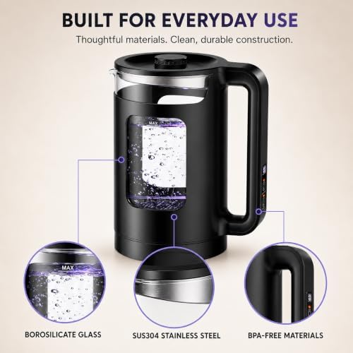 AZEUS Electric Kettle, 1.5L Glass Tea Kettle with Temperature Control - Image 5
