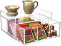 Heavy-Duty Acrylic Tea Station with 6-Compartment Drawer Organizer by Meicloud