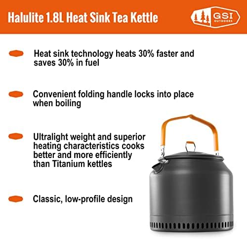 GSI Outdoors Halulite 1.8L Tea Kettle HS I Heat Sink Technology, Ultralight Camp Kettle - Image 2