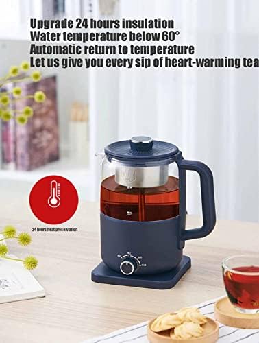 Electric kettle, 1.2L Glass Kettle Teapot Temperature Control Thermal Insulation Integrated Tea Making Machine Multifunctional Stainless Steel(1L) - Image 3