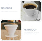 IMIKEYA Ceramic Coffee Dripper White Manual Brew Filter Cup for Office - Image 6