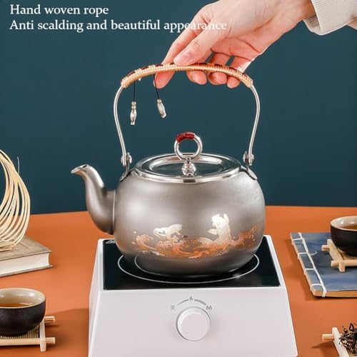 Loose Leaf Teapot 1.3l Japanese Tetsubin Tea Kettle Stainless Steel Water Kettle for Home Tea House Travel Picnic Kitchen - Image 2