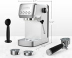 MAttinata 1662L Espresso Machine 20 Bar, Espresso Maker with Steam Wand - Image 6