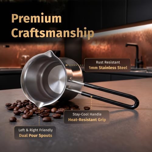 Matiks Turkish Coffee Maker, 15 Oz Induction Cezve - Turkish Coffee Pot - Image 3